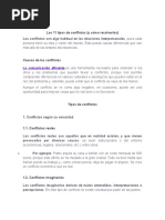 Los 11 Tipos de Conflictos