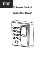 X6 Access Control System User Manual 20160229