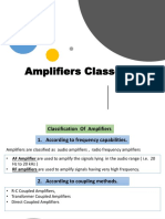 Classes of Amplifiers PDF