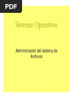 Sistemas Operativos Administracion Del Sistema de Archivos