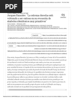 Jacques Rancière - "La Extrema Derecha Está Volviendo A Ser Exitosa en Su Evocación de Símbolos Identitarios Muy Primitivos" - The Clinic Online PDF