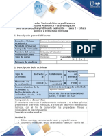 Guía de Actividades y Rúbrica de Evaluación - Tarea 2 - Enlace Químico y Estructura Molecular