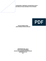 Elaboración de Un Material Compuesto Con Matriz de Yeso y Reforzado Con Fibra de Fique Obtenido - MV