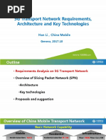 5G Transport Network Requirements, Architecture and Key Technologies