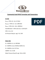 Hvac Formulae