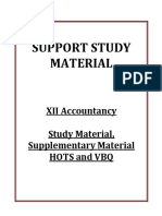 1271 XII Accountancy Study Material Supplementary Material HOTS and VBQ 2014 15 PDF