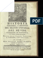 1777 Historia Verdadera Diluvio Universal