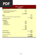 Daily Cash Sheet