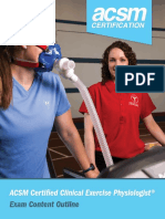 Acsm Certified Clinical Exercise Physiologist Exam Content Outline PDF