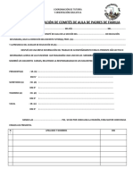 Acta de Conformación de Comités de Aula de Padres de Familia