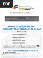 Manual para La Implementacion y Evaluacion de Los Estandares de Calidad Educativa