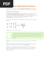 Regla de Tres Simple Directa e Inversa