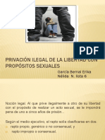 Privación Ilegal de La Libertad Con Propósitos Sexuales