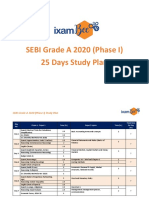 Ixambee - SEBI Grade A Phase 1 (25 Day Study Plan)