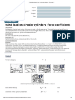 Calculation of Wind Load On Circular Cylinders - Eurocode 1