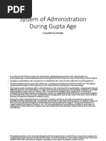 System of Administration During Gupta Age