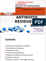 Antibiotic Residue in Foods