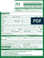 Ficha de Matricula Pós Graduação Faveni PDF