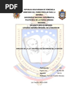 Analisis de La Ley de Seguridad de La Nacion