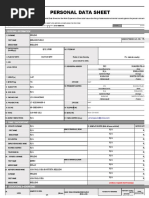 Personal Data Sheet