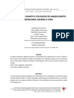 A Legislação Quanto À Utilização de Anabolizantes, em Bovinos, Equinos e Cães