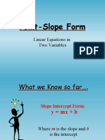 Point Slope Form