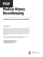 RCDSO Medical History Recordkeeping Guide