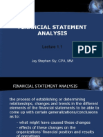 Lecture 1.1 Financial Statement Analysis