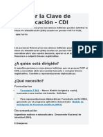 Cdi - Clave de Identificación