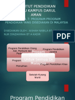 Tutorial 7 (Program Pendidikan Yang Disediakan Di Malaysia)