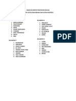 Nama Kelompok Praktikum Biologi