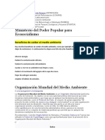 Beneficios de Cuidar El Medio Ambiente