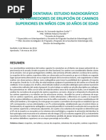 Dialnet ErupcionDentariaEstudioRadiograficoDeCorredoresDeE 5596586 PDF