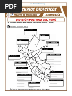 El Perú y Su División Política para Tercer Grado de Secundaria