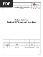 Elect 01 Method Statement For Testing of MV Cables Rev 2.0