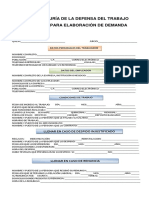 Formato para Elaboración de Demanda