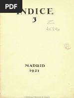 Índice (Madrid. 1921) - 1921, N.º 3