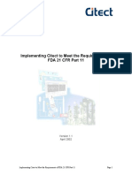 Implementing Citect To Meet The Requirements of FDA 21 CFR Part 11) (April 2002) PDF