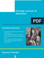 Physics Huygen's Principle and Law of Refraction and Young's Double Slit Experiment