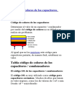 Código de Colores de Los Capacitores