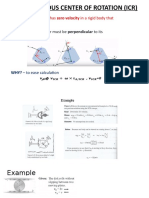 Instantaneous Center of Rotation (Icr) : WHAT? - A Point That Has Zero Velocity in A Rigid Body That