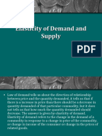 Elasticity of Demand and Supply