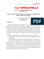 Análisis de Materiales Destinados A La Ensenanza Del Espanol Como Lengua Extranjera para Ninos PDF