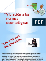 Violación A Las Normas Deontológicas