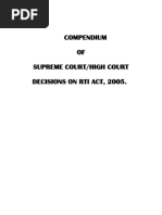 Compendium of Decisions of Hon. Supreme Court & Hon. High Courts On RTI Act 2005