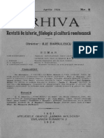 Arhiva Societăţii Ştiinţifice Şi Literare Din Iaşi, 31, Nr. 02, Aprilie 1924