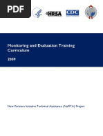 Monitoring and Evaluation Training Curriculum