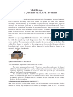 VLSI Design Important Questions On MOSFET For Exams: Voltage