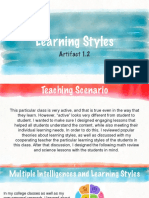 Learning Styles: Artifact 1.2