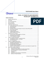 W39V040B Data Sheet 512K 8 Cmos Flash Memory With LPC Interface